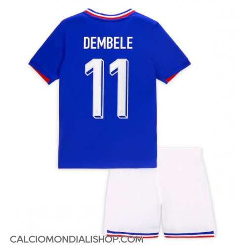 Maglie da calcio Francia Ousmane Dembele #11 Prima Maglia Bambino Europei 2024 Manica Corta (+ Pantaloni corti)